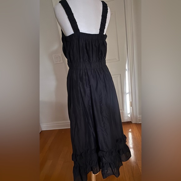 Endless Rose Black Ruffled Midi Dress Medium - Picture 4 of 7